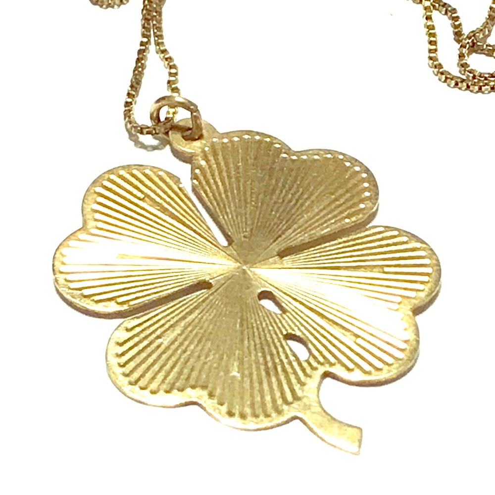 14 K Four Leaf Clover Necklace